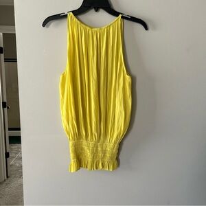 Ramy Brook Sunny Yellow Gathered Blouse
